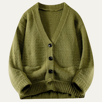 Fairfax cardigan in Army Green