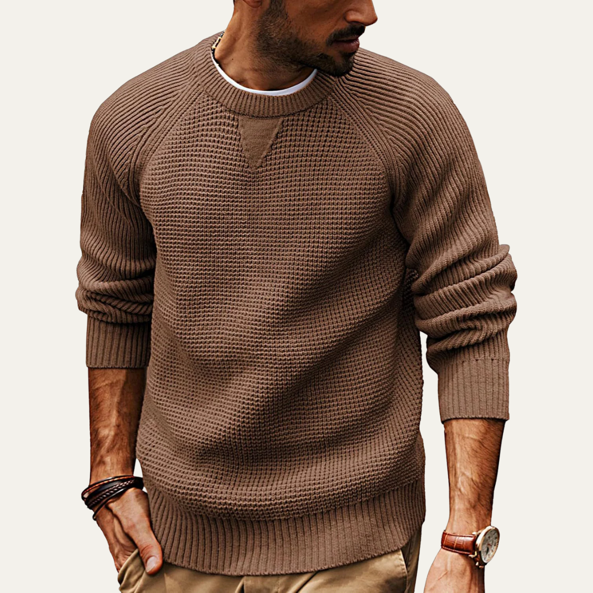 Matthias | Knitted Crew Neck Jumper for Men