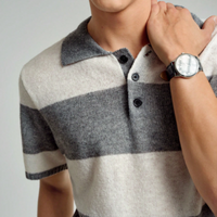 Bert | Men's Short Sleeve Knitted Polo Shirt Breathable Top