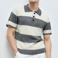 Bert knitted polo shirt Grey