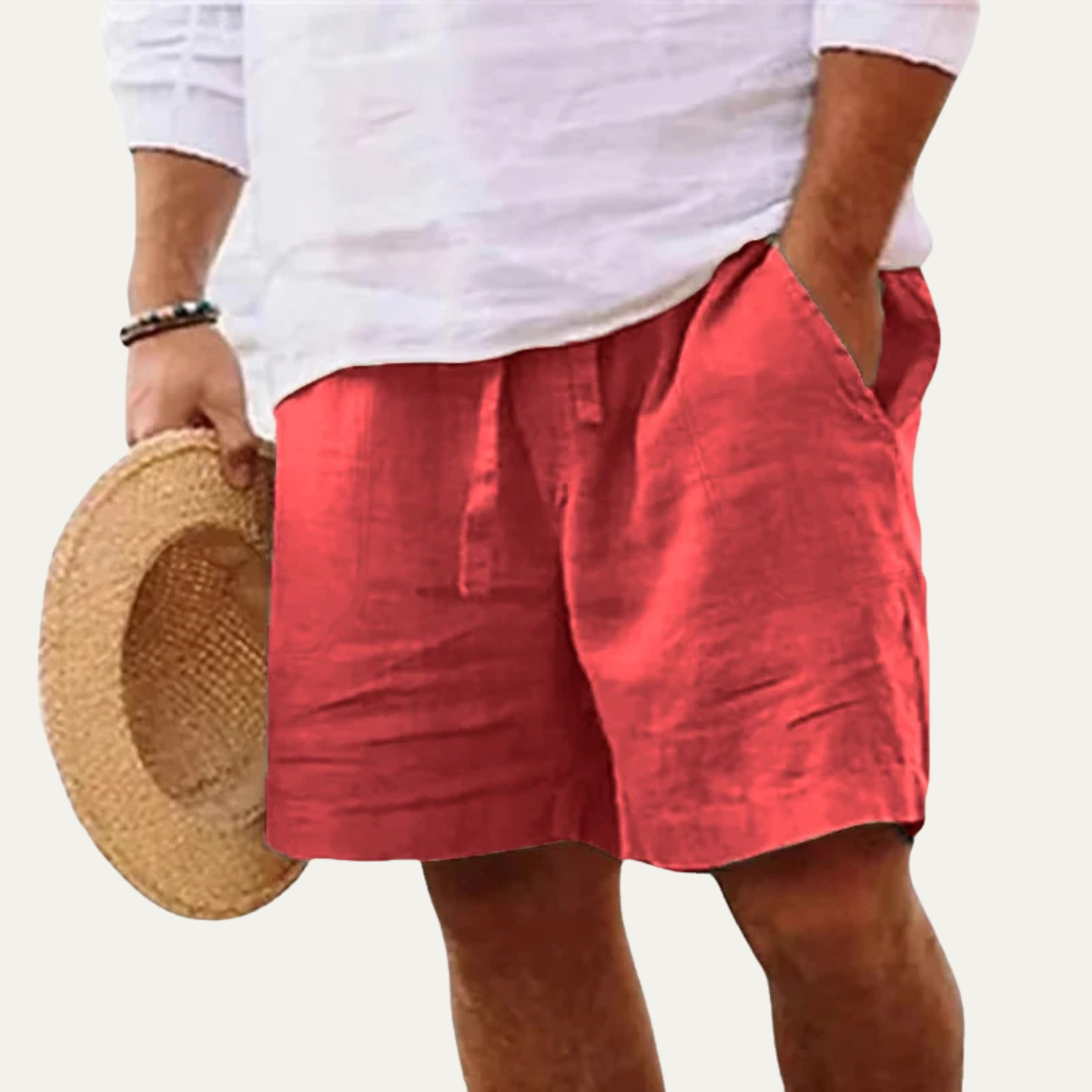 Fred | Men's Breathable Lightweight Linen Shorts