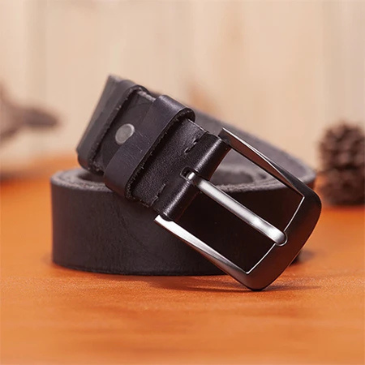 Elijah | Genuine Leather Belt with Pin Buckle