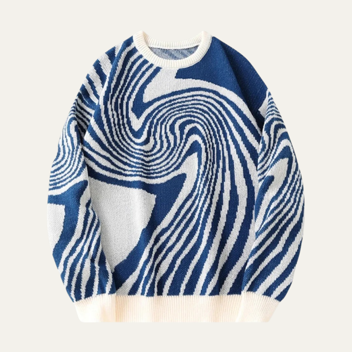 Ernest merino wool jacquard jumper Blue