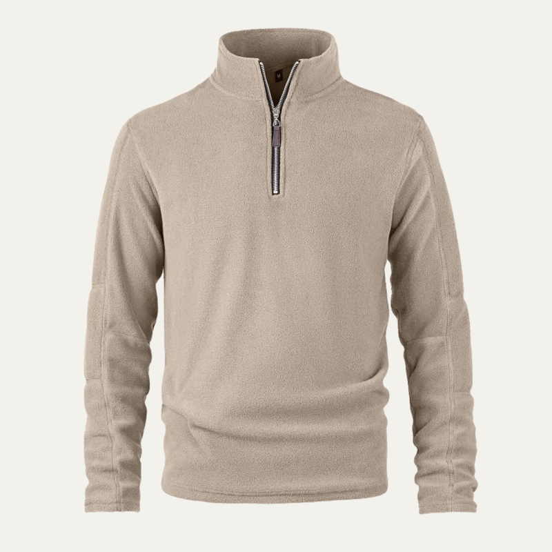 Mitchell | Half Zip Fleece Lined Knit Jumper