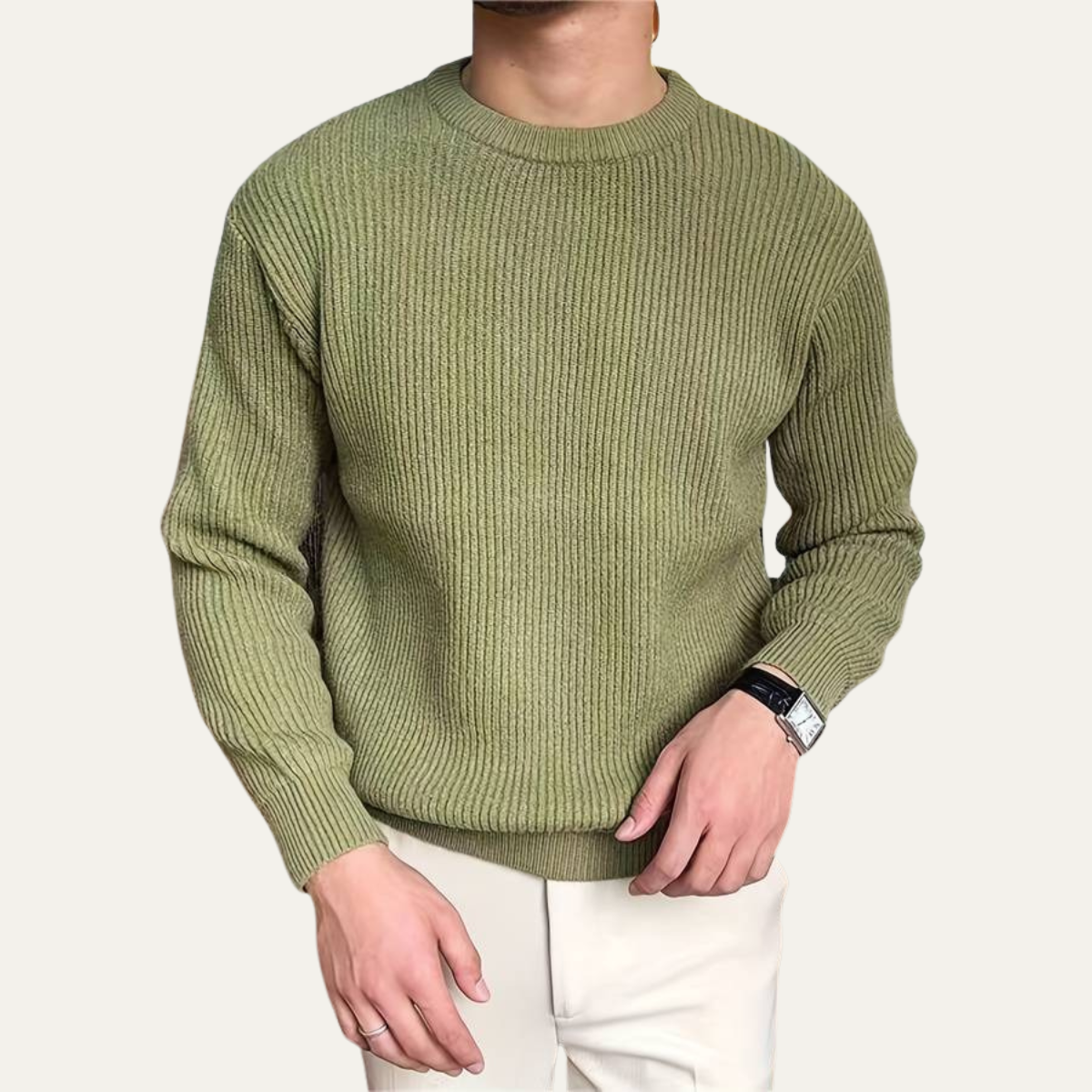 Fabian | Men's Ribbed Crew Neck Knit Jumper