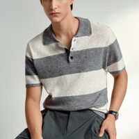 Bert | Men's Short Sleeve Knitted Polo Shirt Breathable Top