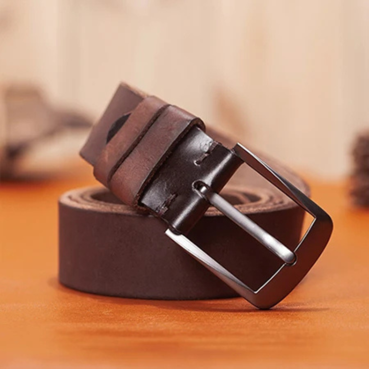 Elijah | Genuine Leather Belt with Pin Buckle