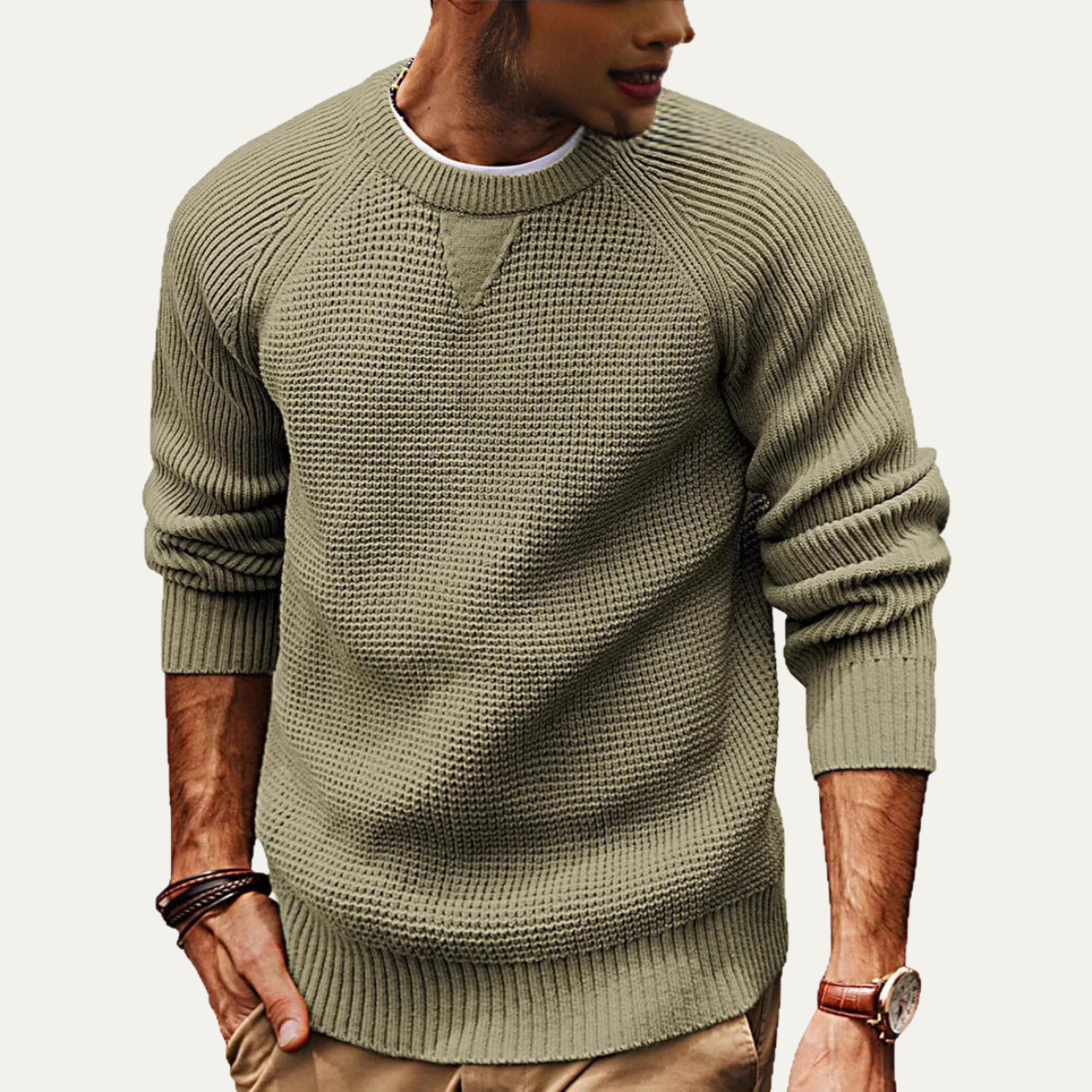 Matthias | Knitted Crew Neck Jumper for Men