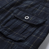 Glenn Plaid Cargo Shorts detail