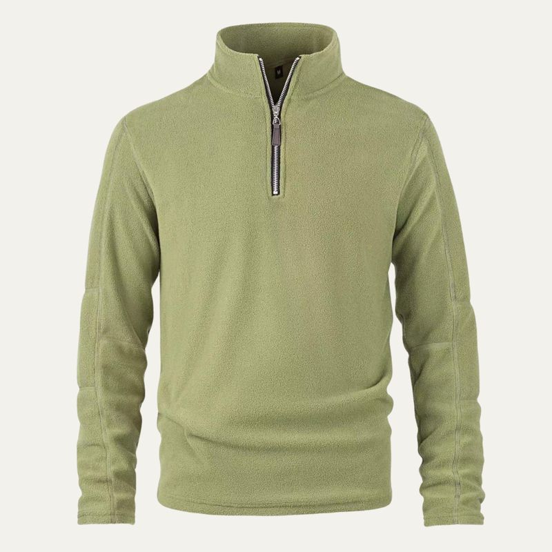 Mitchell | Half Zip Fleece Lined Knit Jumper
