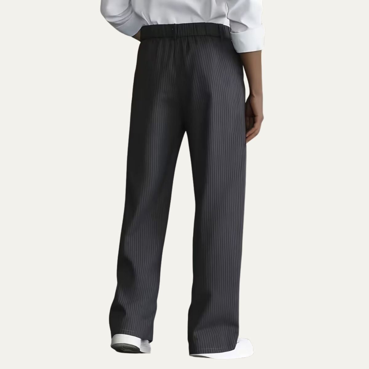 Hector wide leg pinstripe trousers