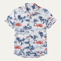 Ignatius | Palm Tree Print Short Sleeve Summer Shirt for Men