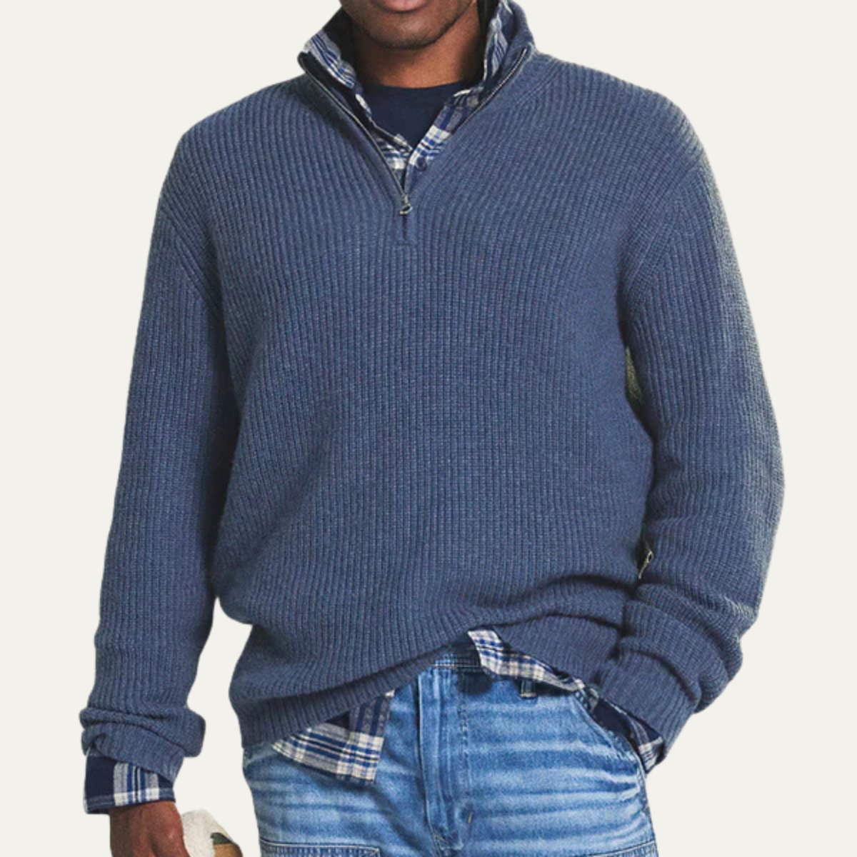 Mortimer knitted jumper Blue