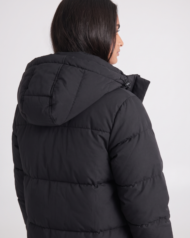 Winifred | Longline Hooded Quilted Puffer Jacket