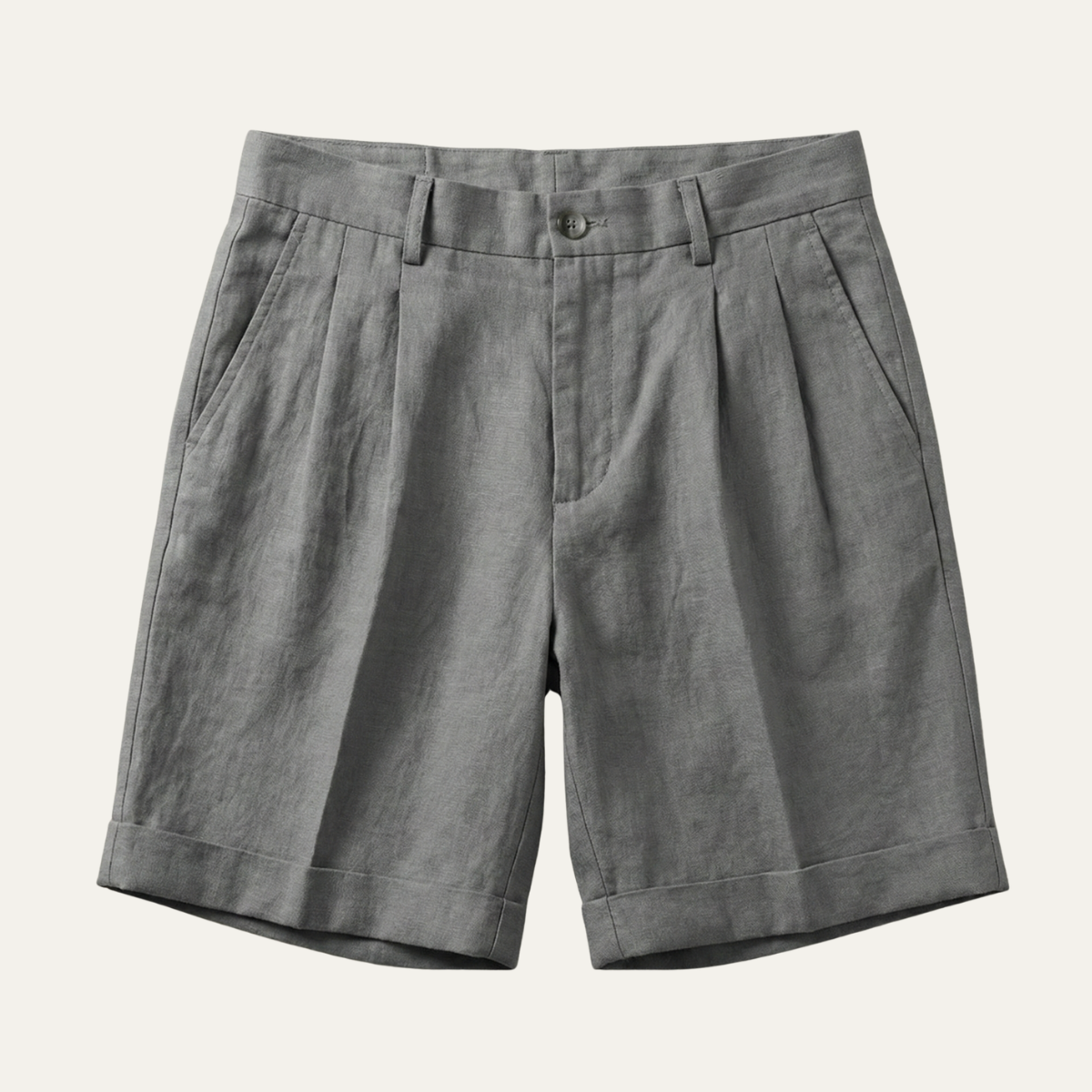 Frank | Lightweight Folded Hem Linen Shorts