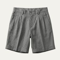 Frank | Lightweight Folded Hem Linen Shorts