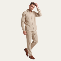 Alaric men's linen set in Khaki