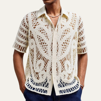 Emerson | Casual Crochet Knit Polo Shirt