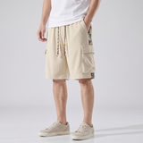 Herman | Men's Textured Drawstring Elastic Waist Summer Shorts
