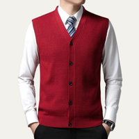 Crowther jumper vest in Burgundy