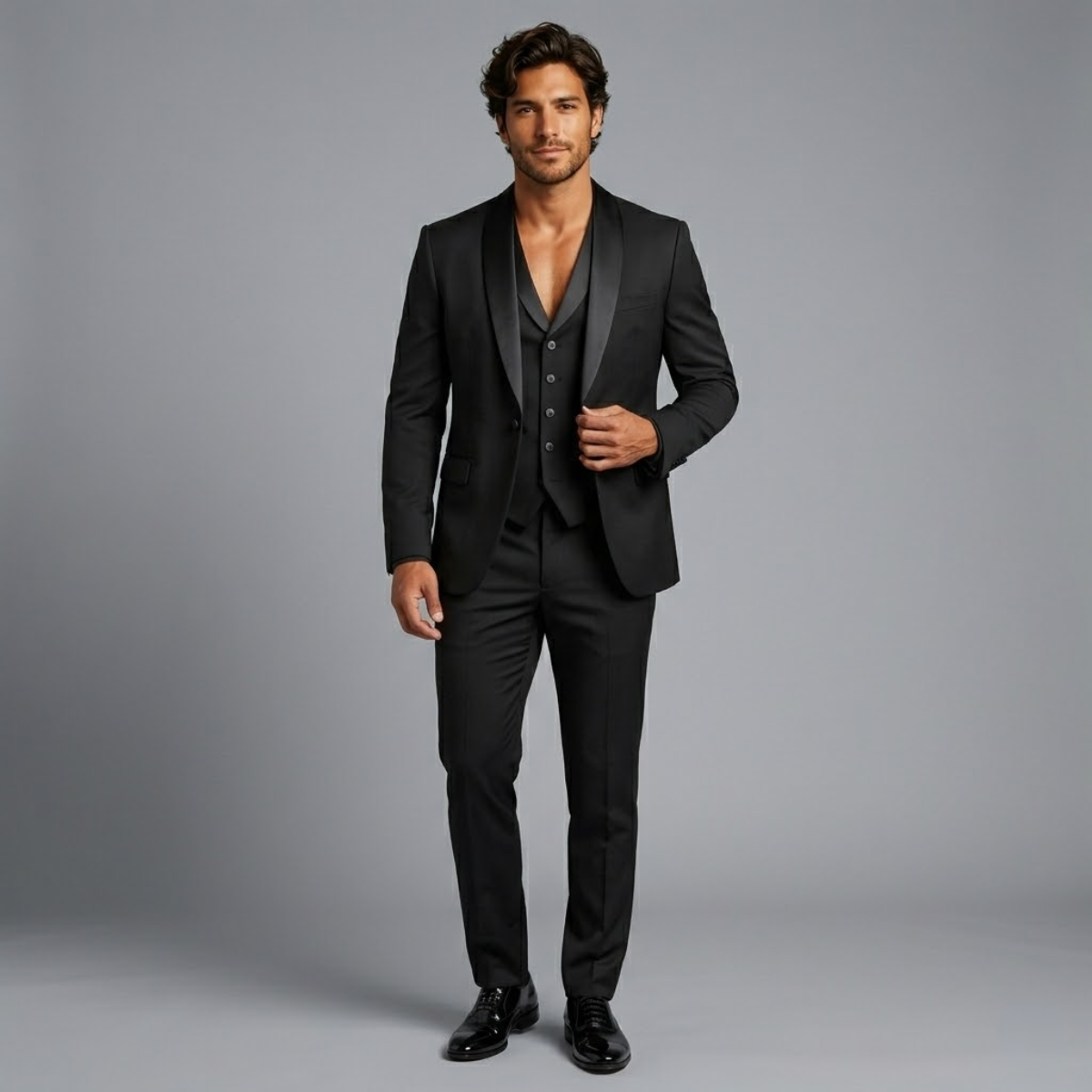 Octavius | Men's Classic 3 Piece Suit Set with Blazer, Gilet and Trousers
