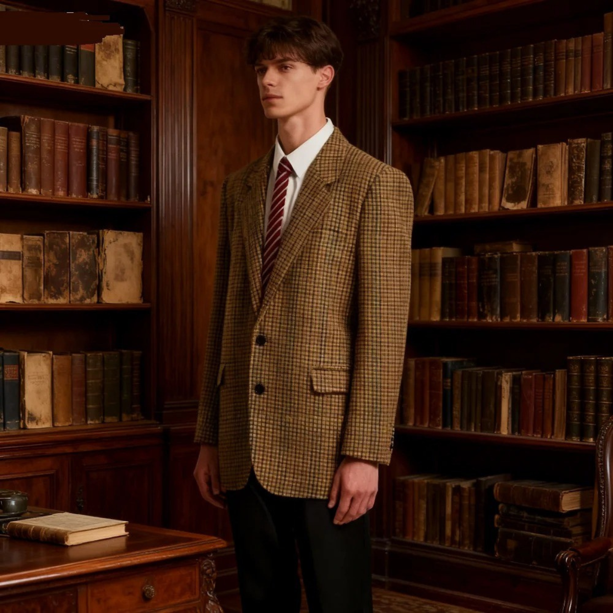 Lucas | Notch Lapel Houndstooth Slim Fit Blazer