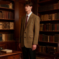 Lucas | Notch Lapel Houndstooth Slim Fit Blazer