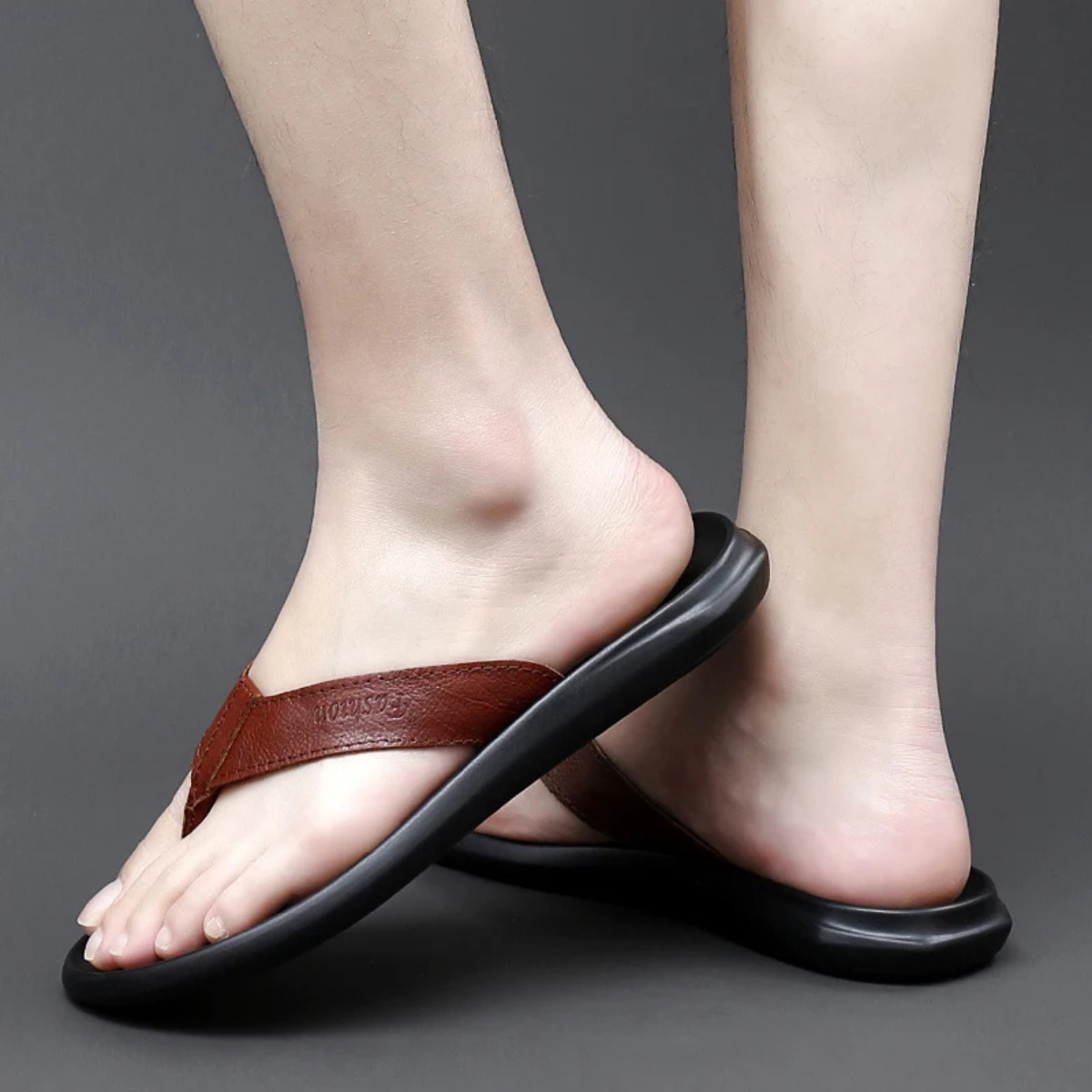 Kirk | Leather Thong Summer Flip Flops