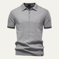 Ivan | Knit Zip Collar Polo Shirt