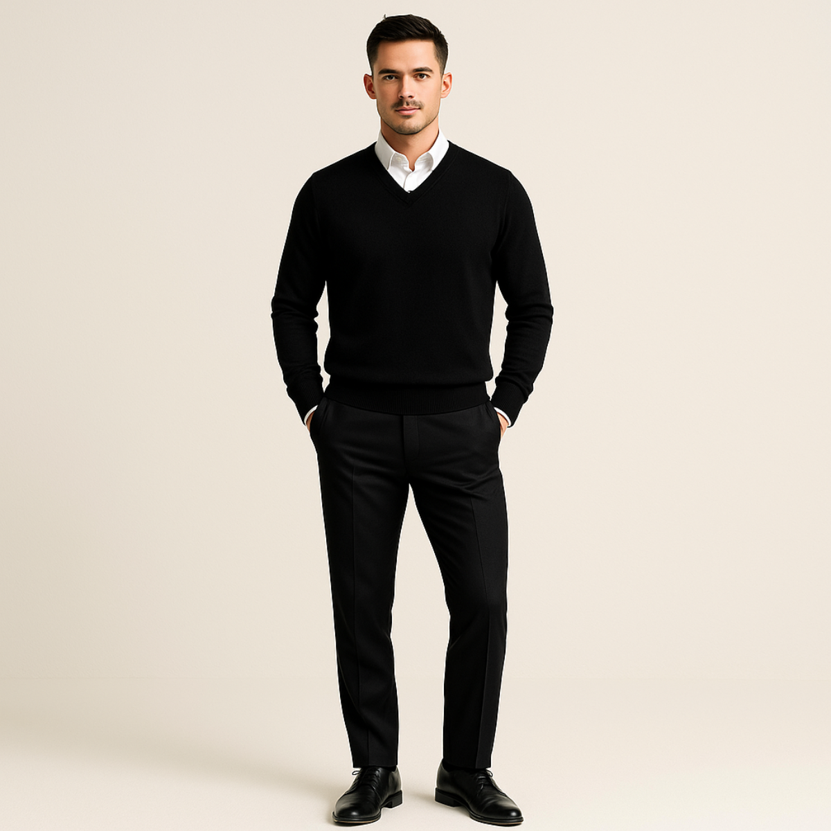Marvin | 100% Cashmere V-Neck Jumper for Men