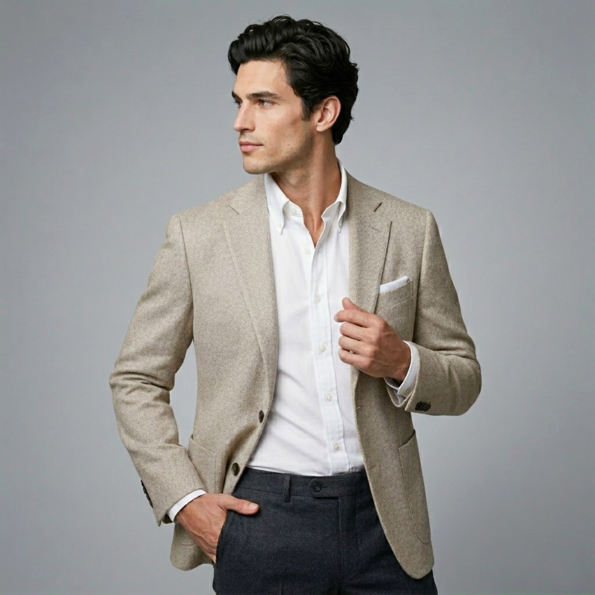 Emmett | Slim Fit Linen Blend Blazer