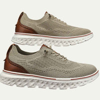 Caldwell knit lace up sneakers in Khaki