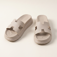 Juniper platform slide sandals styling detail 6