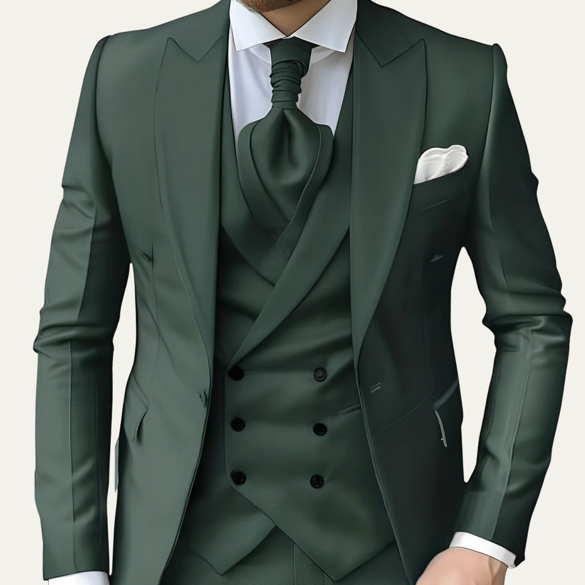 Melvin 3 piece suit Dark Green