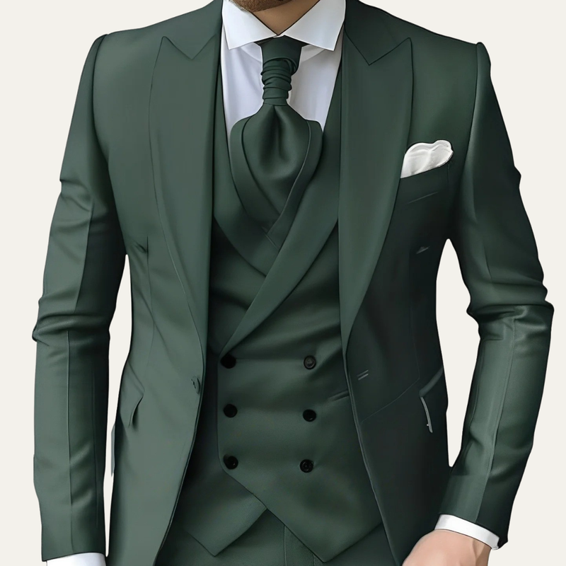 Melvin 3 piece suit Dark Green