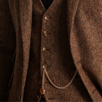 Carrick three piece tweed suit tailoring detail