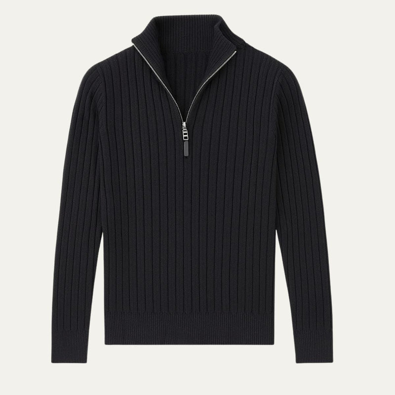 Ephraim quarter zip jumper Black