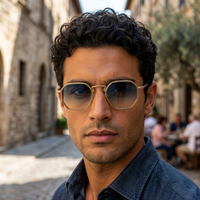 Charlie | Retro Hexagon Metal Frame Sunglasses