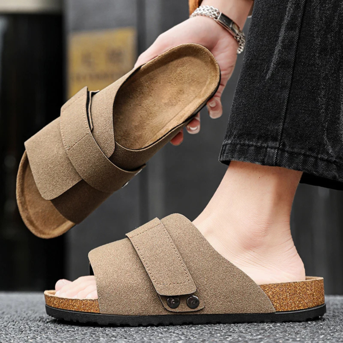 Irving | Double Strap Slide Sandals