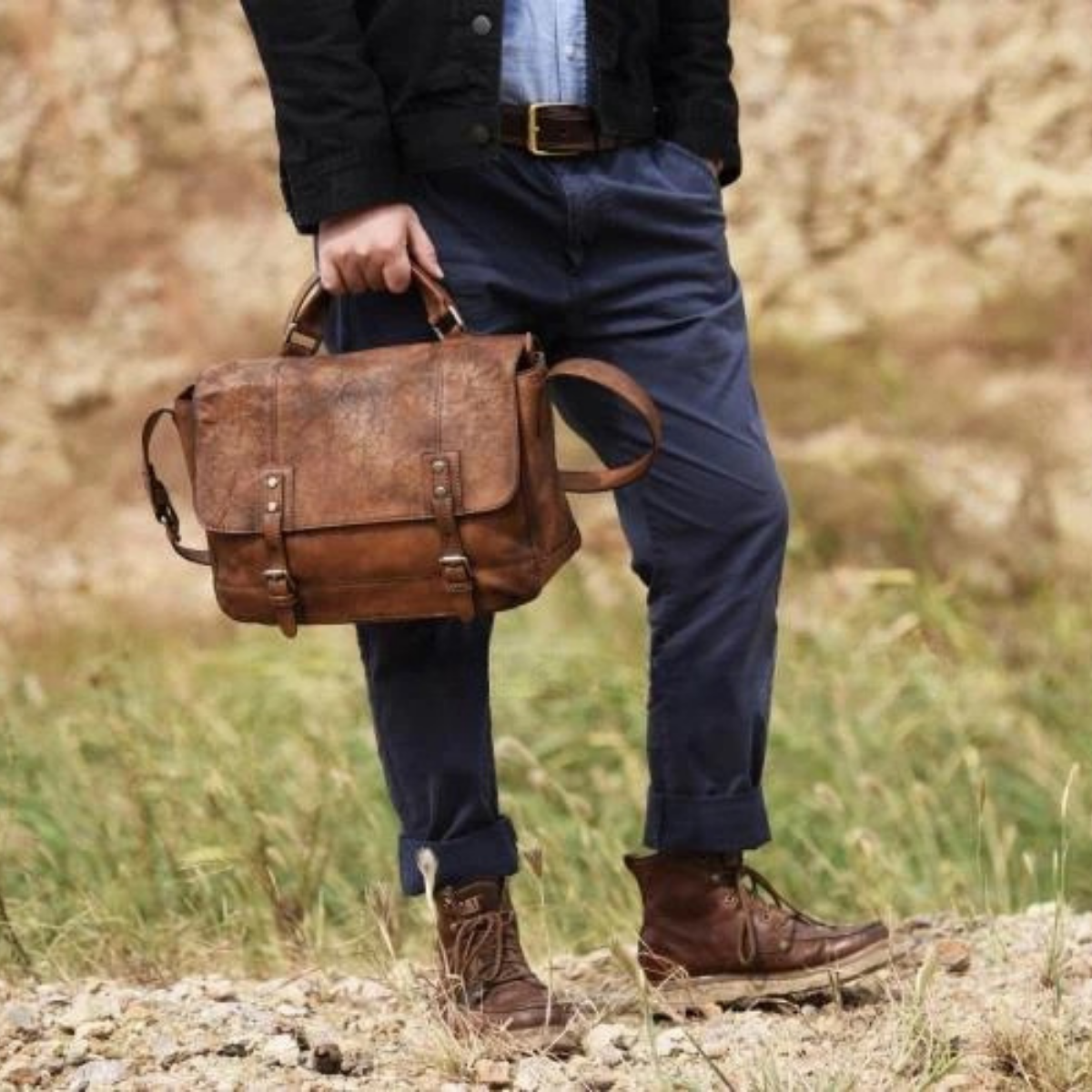 Earl | Vintage Genuine Leather Crossbody Shoulder Bag for Men