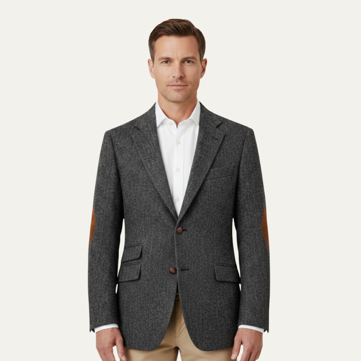 Linden | Single Breasted Herringbone Tweed Blazer