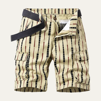 Gideon | Relaxed Vertical Stripe Cargo Shorts for Men