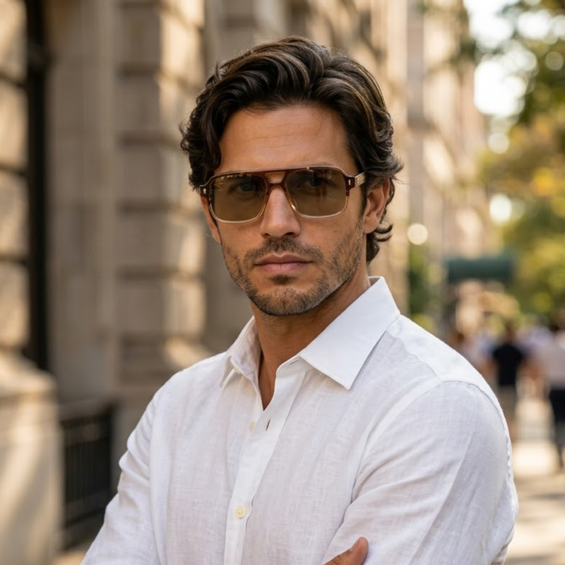 Louis | Transparent Square Frame Sunglasses