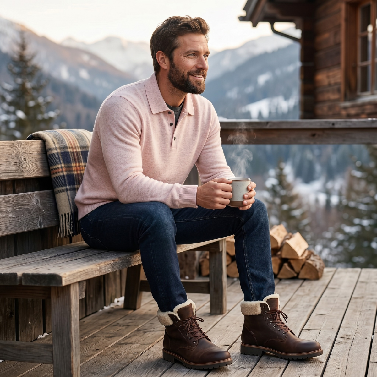 Milton | Merino Wool Knit Smart Casual Polo Jumper