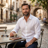 Milo | Cotton Linen Look Summer Business Shirt