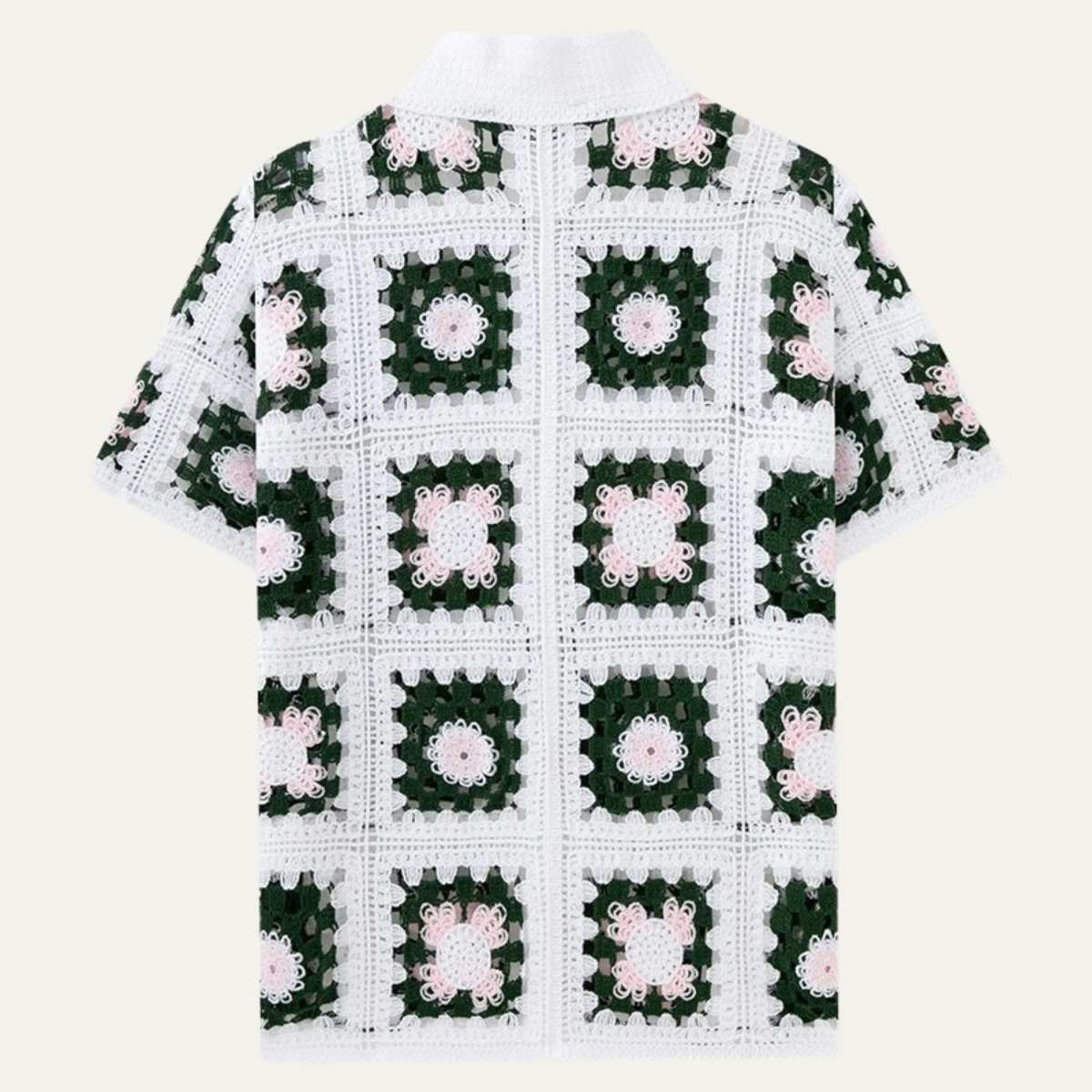 Emery | Lightweight Crochet Knit Polo Shirt for Men