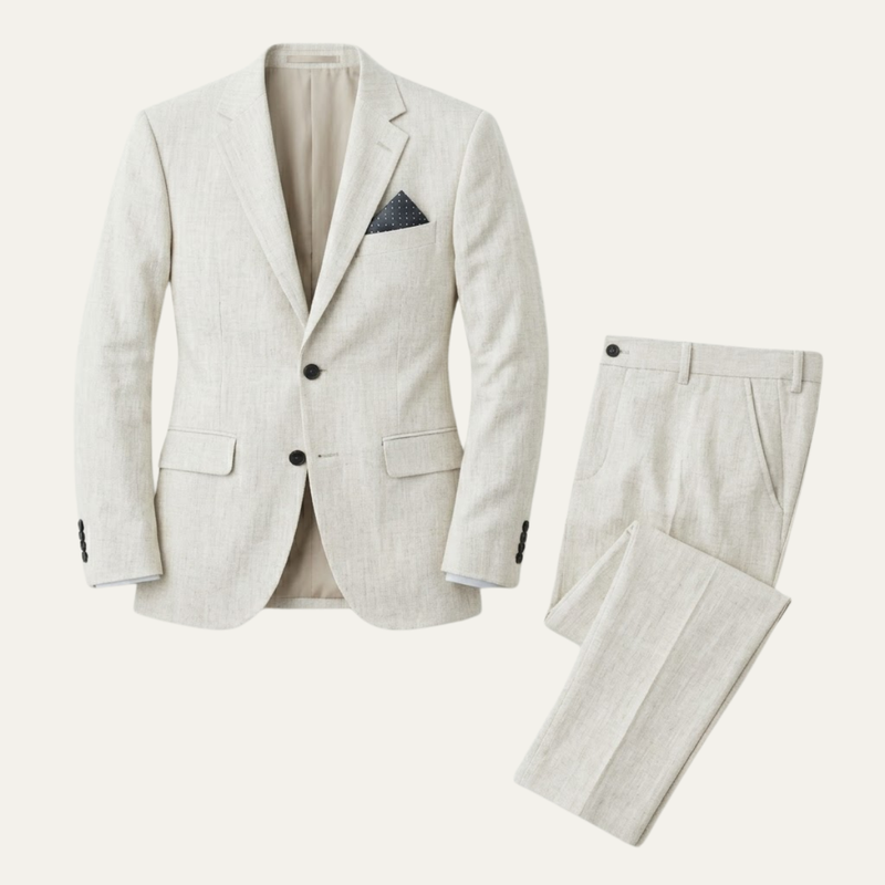 Silas | Casual Linen Blend Two Piece Suit