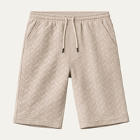 Gary textured casual fit drawstring shorts
