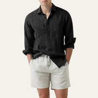 Alec linen shirt Black