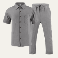Preston casual linen summer shirt and trousers set